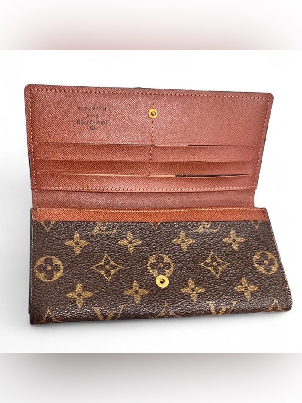 Louis Vuitton Monogram Canvas Card Holder Wallet in Brown and Tan